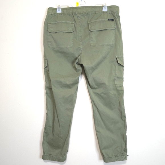 SANCTUARY Green Utility Standard Surplus Elastic Waist Cotton Cargo Pant Size XL - Picture 2 of 15